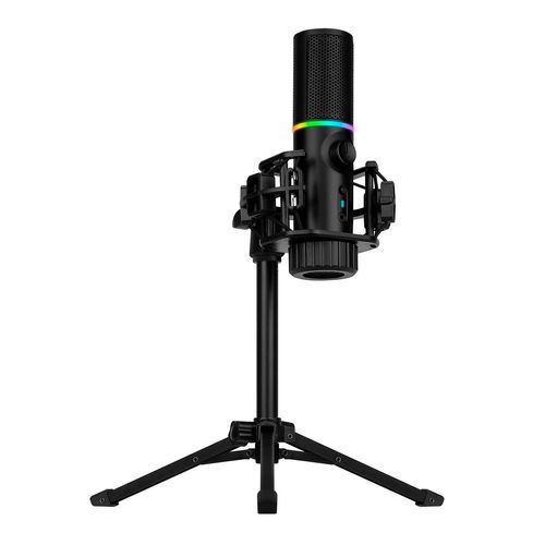 Micrófono Streamplify MIC Tripod, cardioide, cable 180cm, luces RGB + Trípode
