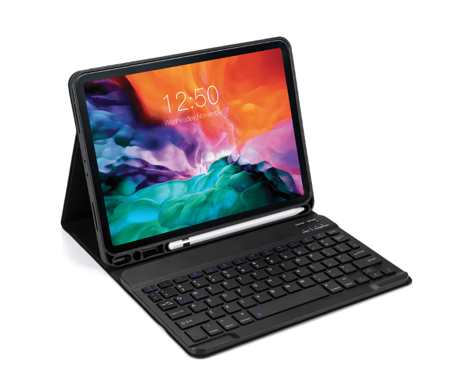Imagen 1 del producto Case con teclado bluetooth para iPad Pro 11 con portapencil, color negro
