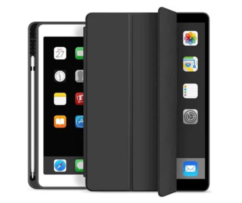 Funda Smart Case para iPad 10.9 (Air 4 y Air 5) con portapencil, color negro