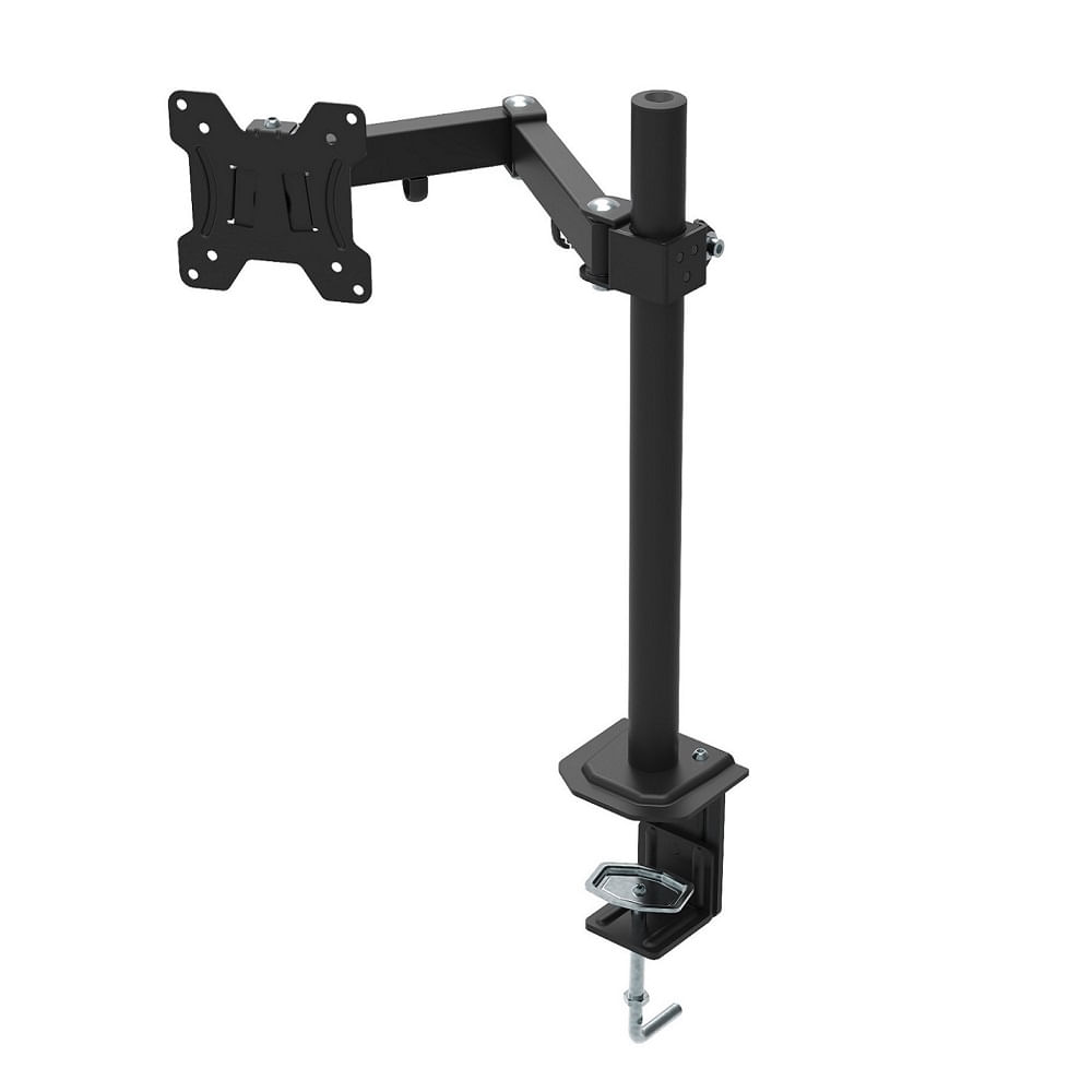 Rack monitor 13"-32" EXPO RACK, EM1327, soporte de escritorio para monitor móvil de 3 giros, negro