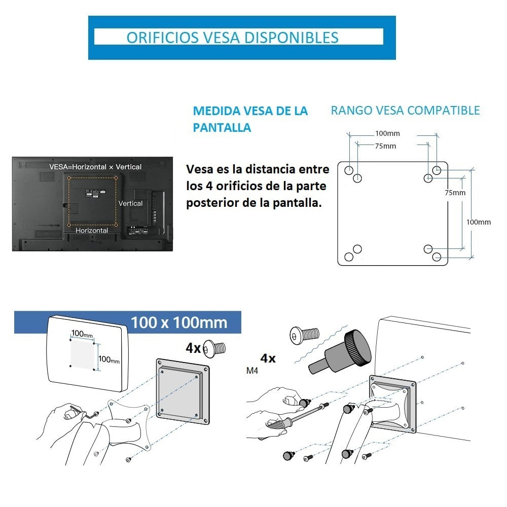 Imagen 2 del producto Rack Monitor-TV Led/Smart 10""-27"" EXPO RACK, F3M-10, Soporte Móvil de 3 giros FLEX, Negro