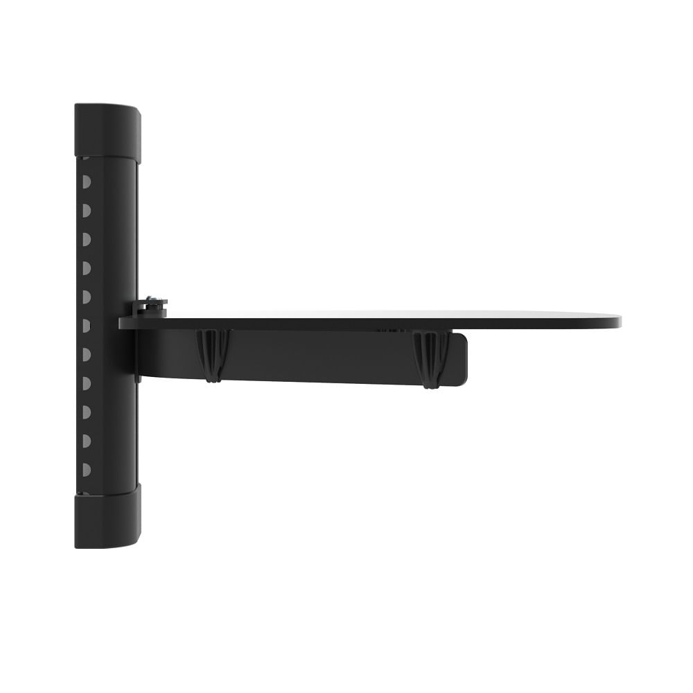 Imagen 2 del producto Repisa Expo Rack ERVT-2 para Blue Ray/DVD/Deco, vidrio templado 5 mm, altura regulable, organizador de cables, negro