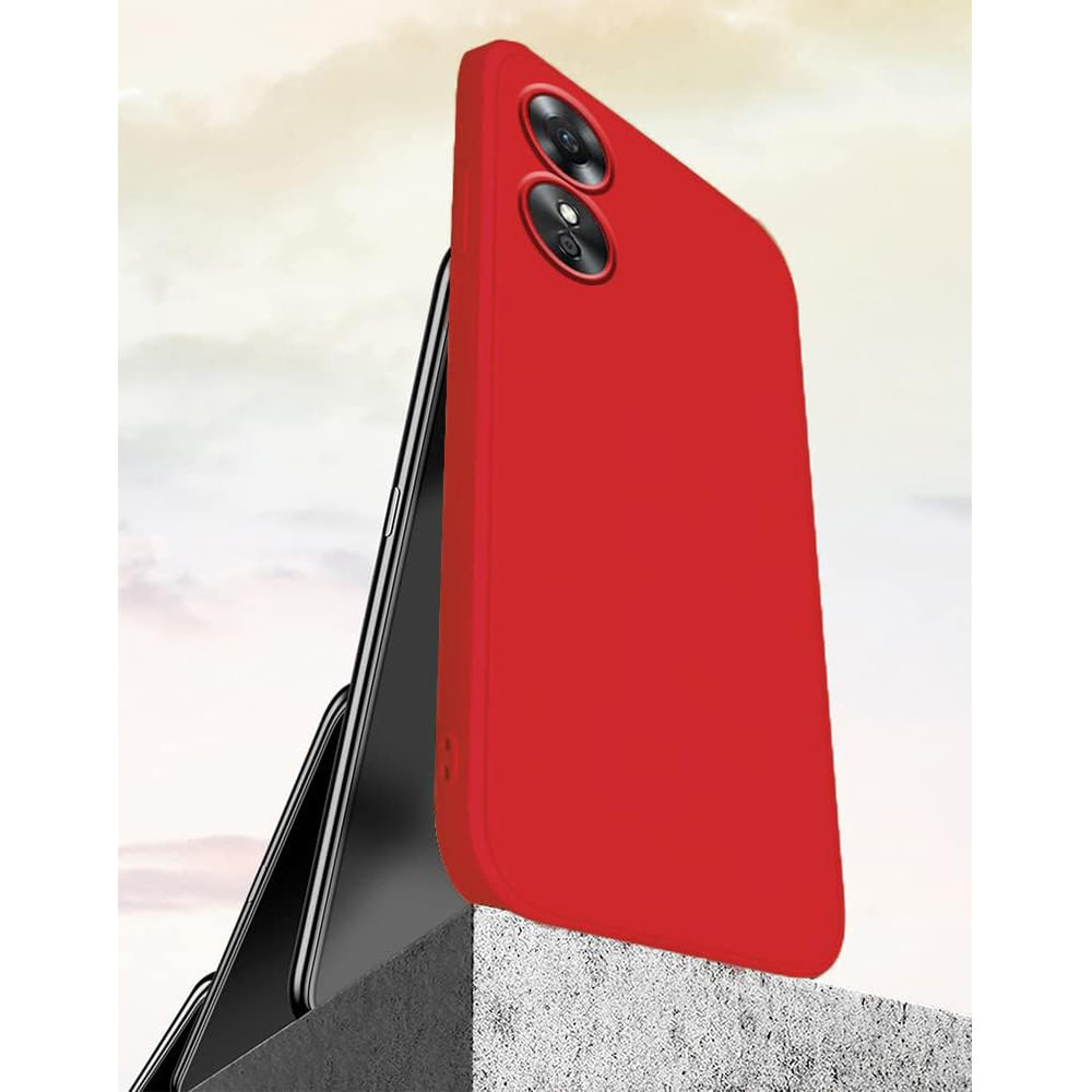 Imagen 2 del producto Case para Oppo A17, amortiguador de choques, protección de cámaras, rojo