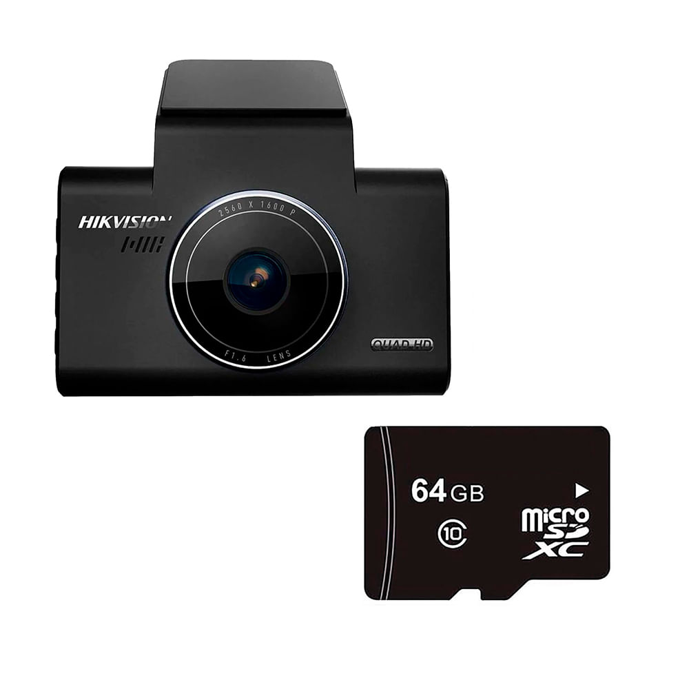 Cámara para Autos Hikvision, DashCam C6, Pantalla 4 Pulgadas, Full HD, Wi-Fi, MicroSD 64GB Especial para Videovigilancia