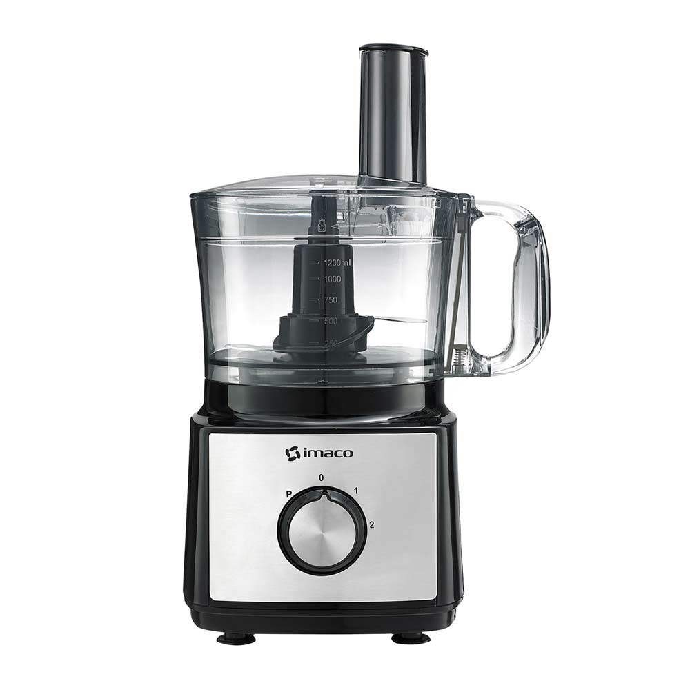 Procesador de alimentos Imaco FP7581 8 en 1, 750W, acero inoxidable, versátil, negro