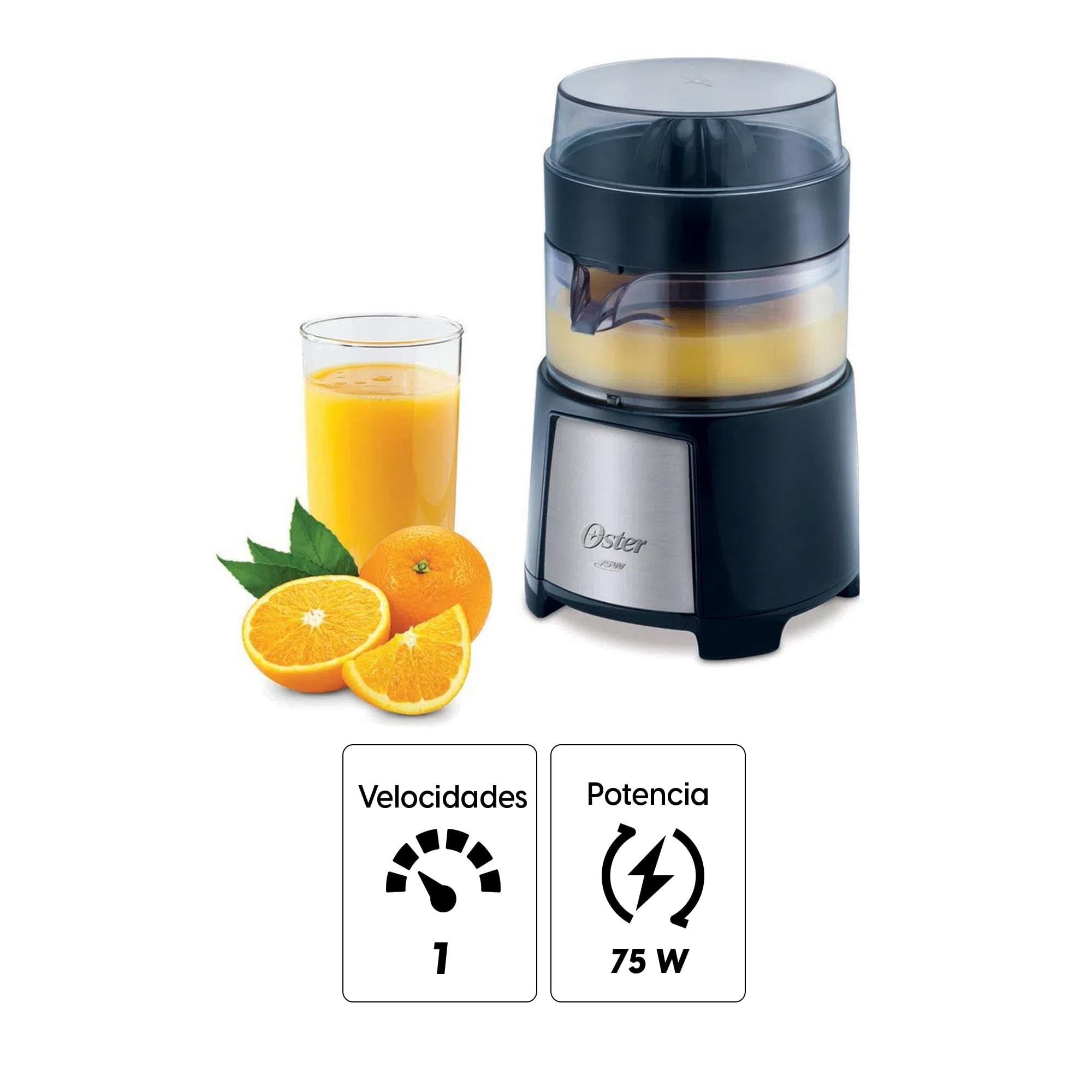 Imagen 2 del producto Exprimidor de cítricos Oster FPSTJU4176051 75w, capacidad 500 ml, negro