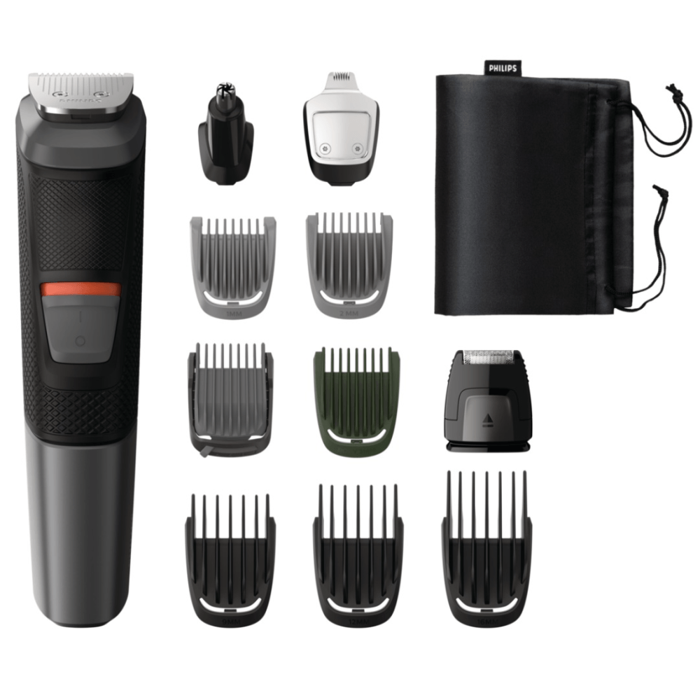 Kit recortador de barba, cuerpo y cabello Philips MG5730 cuchillas de acero inoxidable, 11 piezas