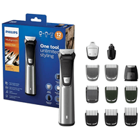 Kit recortador de barba, cuerpo y cabello Philips MG7735 cuchillas de acero inoxidable, 12 piezas