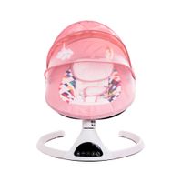 Mecedora automática, eléctrica, bluetooth, 20 kg, rosa
