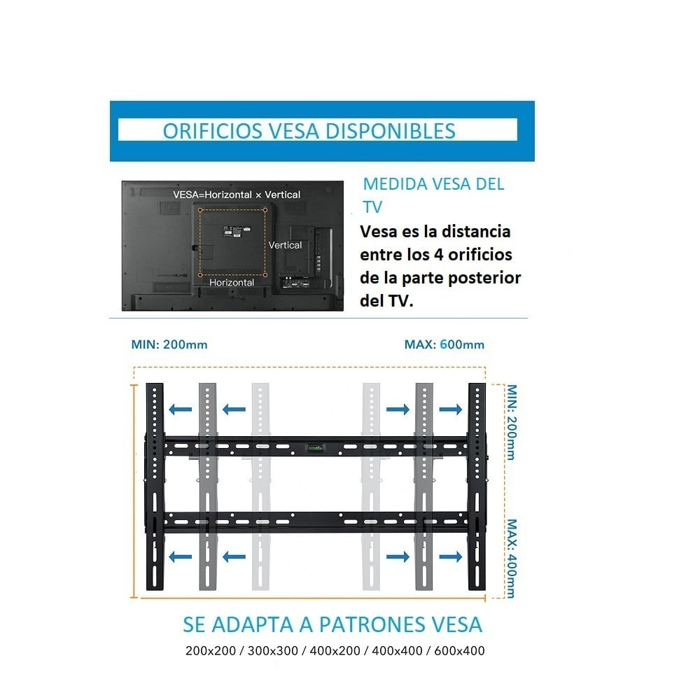 Imagen 2 del producto Rack TV Led/Smart 42""-65"" EXPO RACK, ERP4370, Soporte Móvil Plegable Brazo Doble, Negro