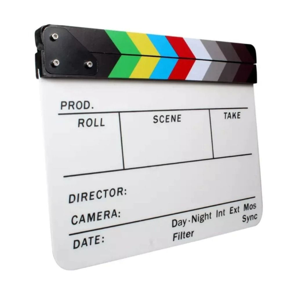 Imagen 1 del producto Claqueta acrílica magnética para producciones audiovisuales y cine