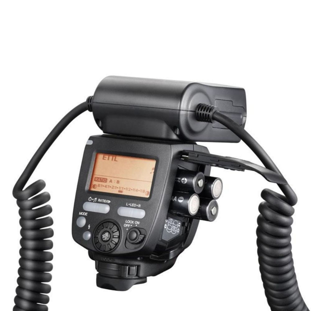 Imagen 2 del producto Flash macro Yongnuo YN24EX, E-TTL, doble cabezal, 5600K, 3s reciclaje, luz LED enfoque, compatible Canon, negro