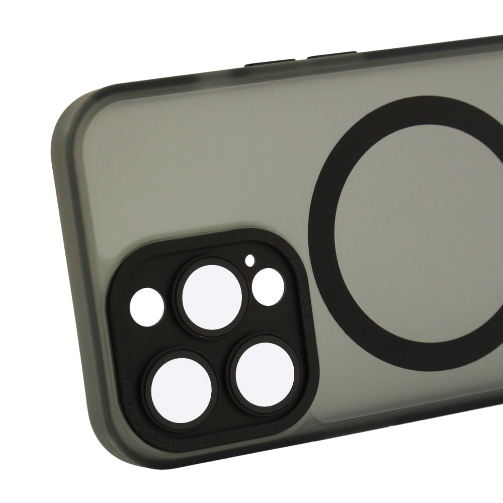 Imagen 2 del producto Case para iPhone 13 Pro con MagSafe para carga inalámbrica, para accesorios magnéticos, rígido, mate traslúcido negro