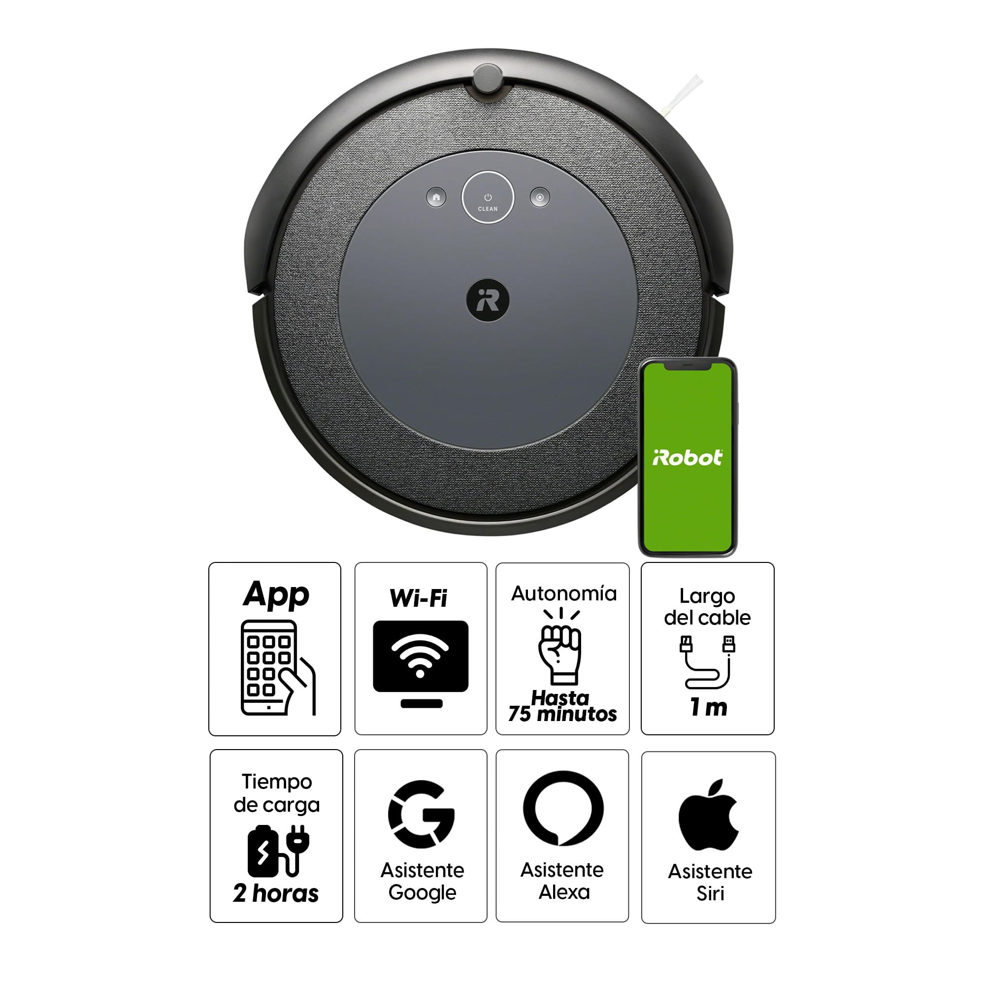 Imagen 2 del producto Aspiradora iRobot Roomba i4  control Alexa, Siri o Google Assistant