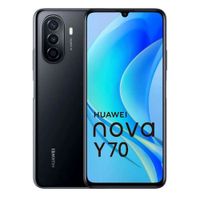 Reacondicionado: Celular Huawei Nova Y70 128GB, 4GB RAM, cámara trasera 48MP y frontal 8MP, 6.75"", negro