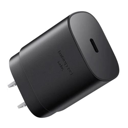 Cargador Samsung USB C de 25W, carga rápida, Galaxy S20 S21 S21Ultra S10, negro