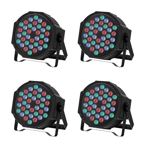 Pack 4 unidades Tacho par LED, colores RGB, lúmenes 36, potencia 36 x 1.5w