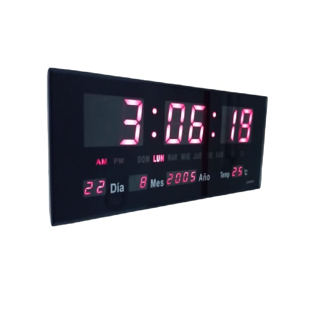 Imagen 2 del producto Reloj de pared Innova Leds digital, 36 x 15 cm, pantalla LCD, eléctrico