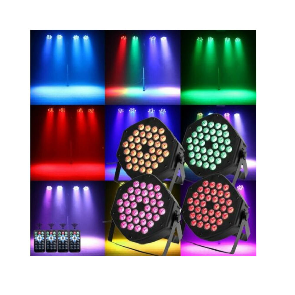 Imagen 2 del producto Tacho Par LED, 36 colores RGB,  control remoto, potencia 36x1.5w