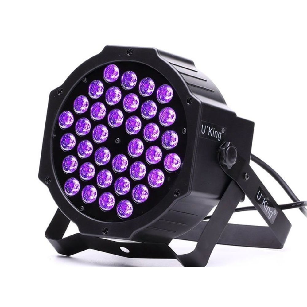 Tacho Par Led, potencia 36 X 3w, color UV, modo autorítmico
