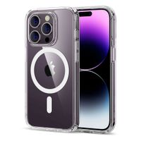 Case para iPhone 14 Pro con MagSafe para carga inalámbrica, para accesorios magnéticos, TPU rígido, transparente
