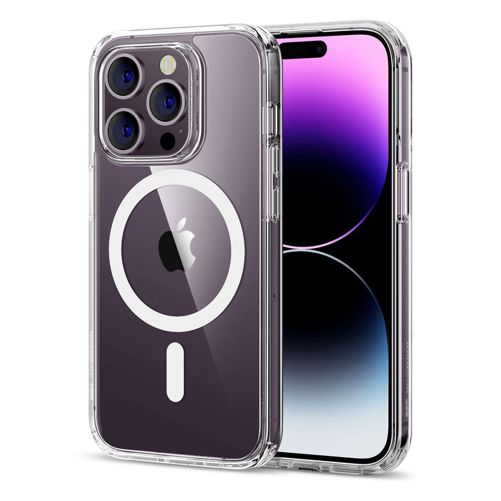 Imagen 1 del producto Case para iPhone 14 Pro con MagSafe para carga inalámbrica, para accesorios magnéticos, TPU rígido, transparente