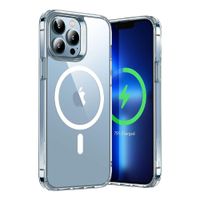 Case para iPhone 13 Pro Max con MagSafe para carga inalámbrica, para accesorios magnéticos,TPU rígido, transparente