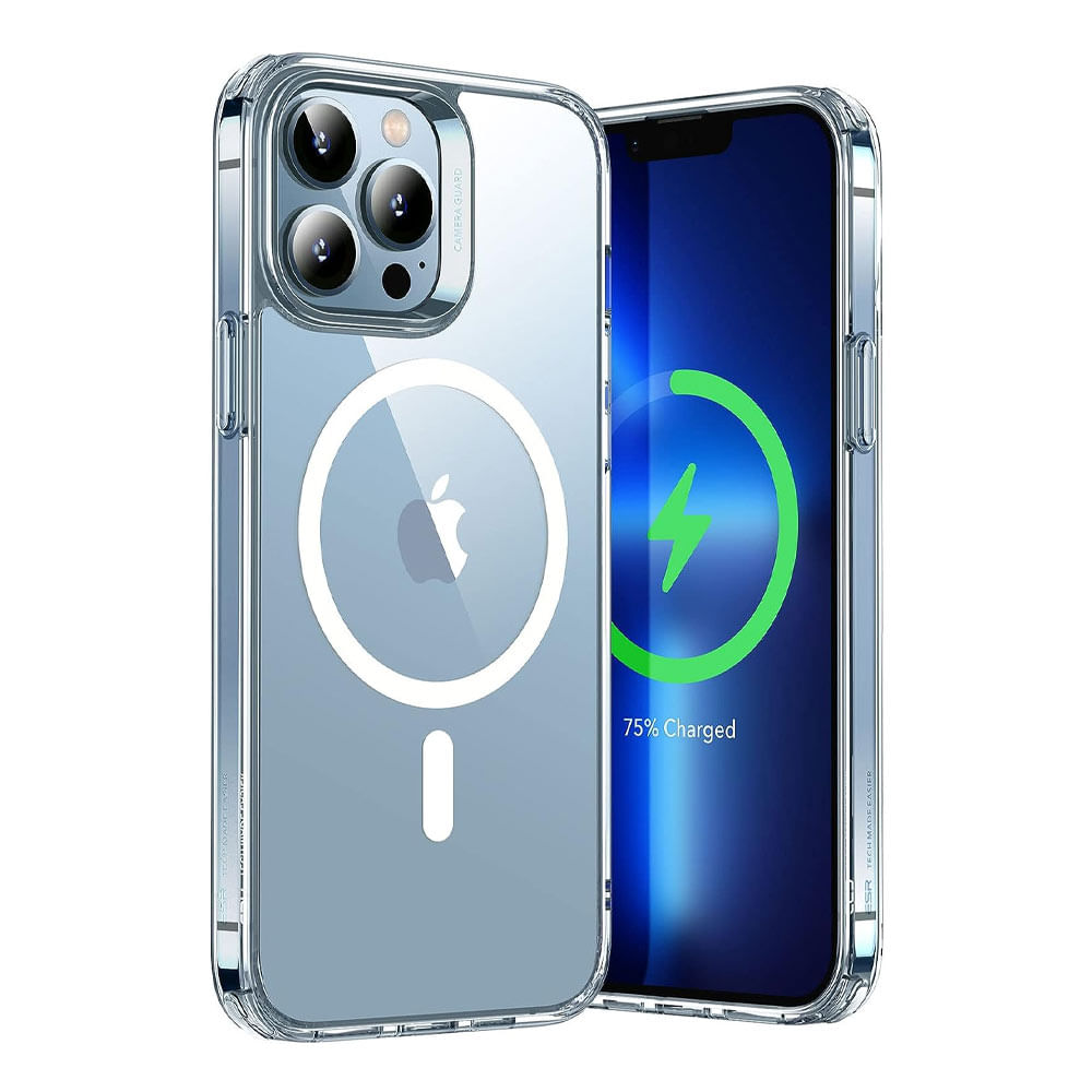 Imagen 1 del producto Case para iPhone 13 Pro Max con MagSafe para carga inalámbrica, para accesorios magnéticos,TPU rígido, transparente