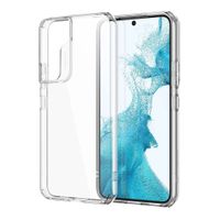 Case para Samsung Galaxy S22 Plus, amortiguador de choques, protección de cámaras, transparente