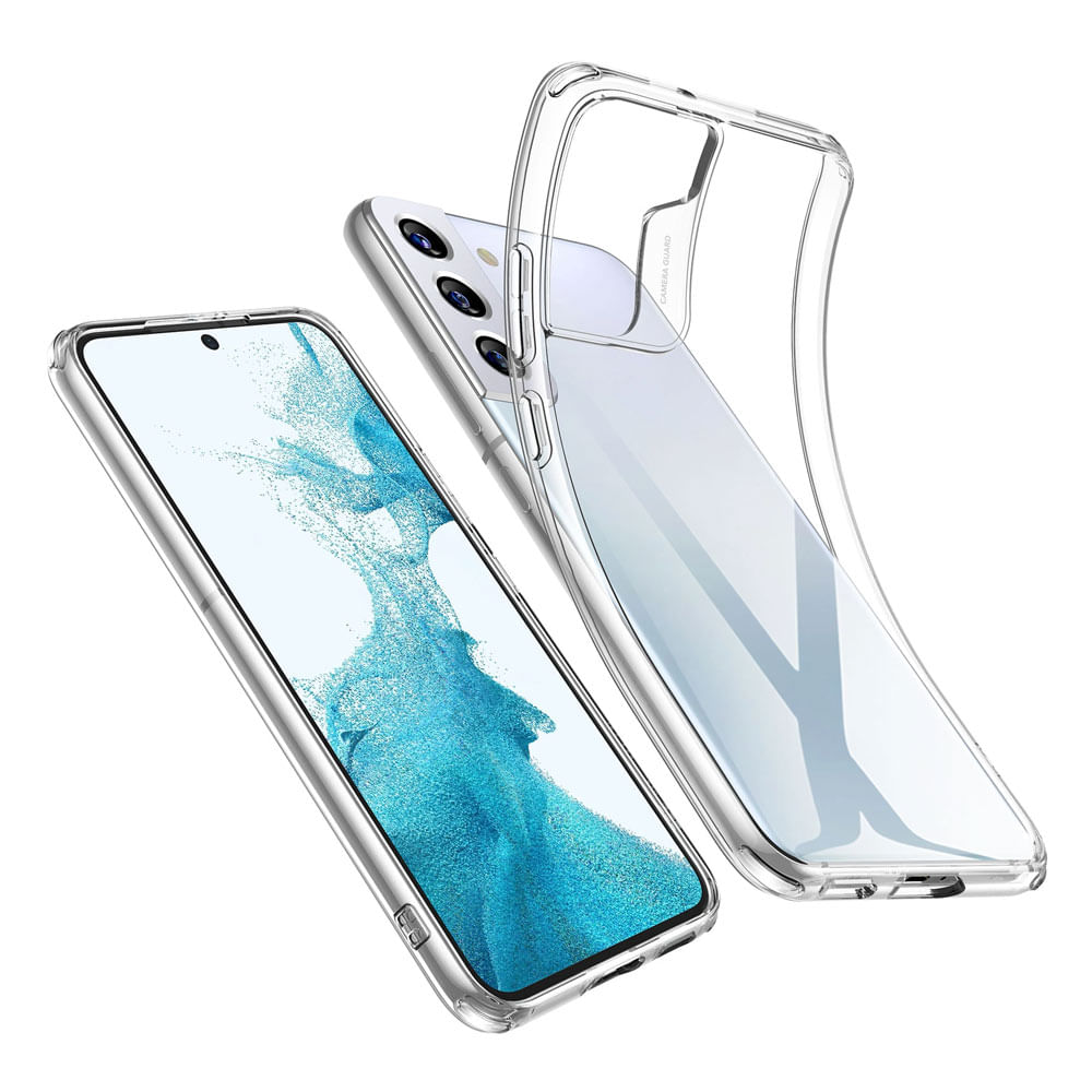 Imagen 2 del producto Case para Samsung Galaxy S22 Plus, amortiguador de choques, protección de cámaras, transparente