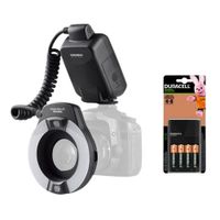 Ring Flash YN 14 EX y Pilas Recargables Duracell + Cargador
