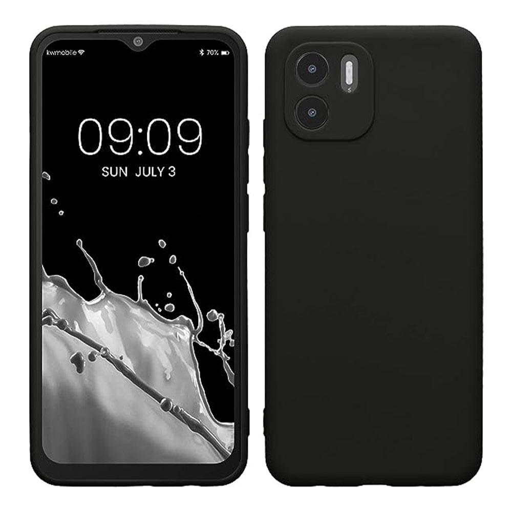 Case para Redmi A2, amortiguador de choques, protección de cámaras, negro
