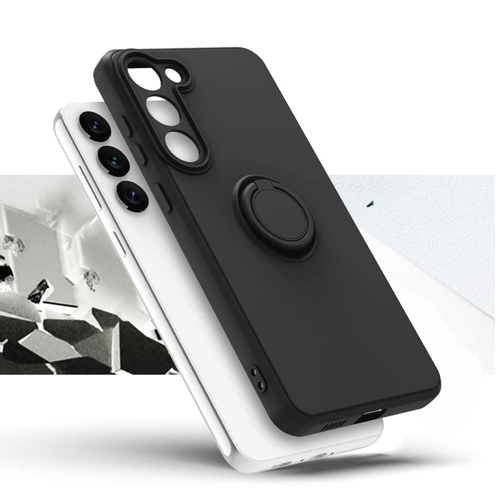 Imagen 2 del producto Case para Samsung Galaxy S23 con anillo de soporte, amortiguador de choques, protección de cámaras,negro