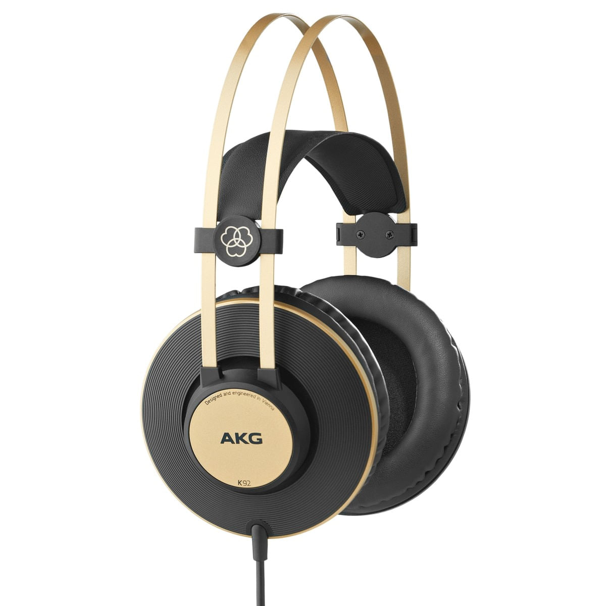 Audífonos de estudio profesional AKG K-92 almohadillas acolchadas, máx cable 3 m, negro y dorado