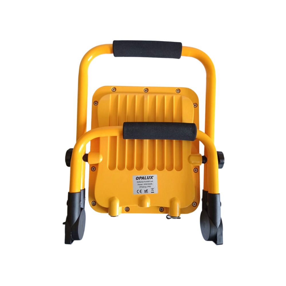 Imagen 2 del producto Reflector para exterior Opalux 50w, recargable, IP65, 80 leds, amarillo