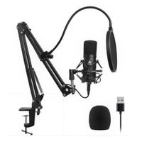 Set de micrófono Maono AU-A04 USB Streaming, Mount Antishock + Soporte + Filtro Pop