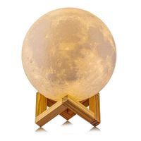 Lámpara De Luna Led 3D,16 Colores , USB Recargable, control remoto, táctil