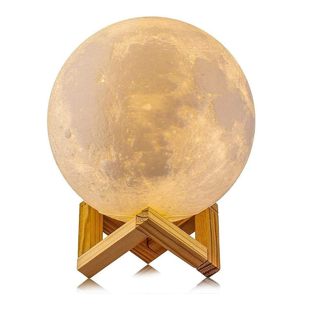 Lámpara De Luna Led 3D,16 Colores , USB Recargable, control remoto, táctil
