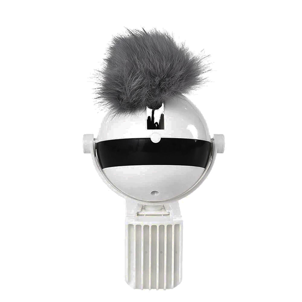 Juguete interactivo eléctrico para gato, uso de pilas AAA, blanco