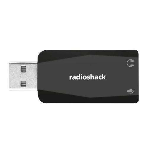 Adaptador de audio Radioshack usb a audio y micrófono, negro