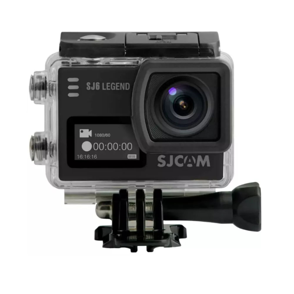 Cámara de acción SJCAM SJ6 LEGEND 4K FULL HD 60FPS Acuática Táctil 16MP Gyro Estabilizador de 3 ejes + Accesorios Negro