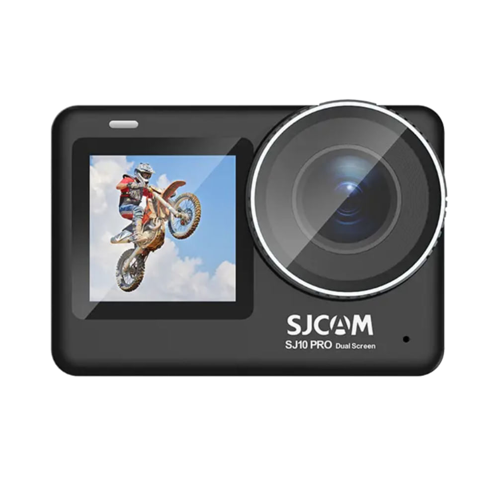 Cámara de acción SJCAM SJ10 PRO DUAL SCREEN Cuerpo Acuático 4K 60FPS Gyro Estabilizador 6 ejes Batería 1300 mAh Negro