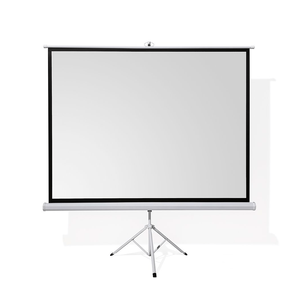Pantalla Ecran para proyector 84" portátil con trípode regulable, tela blanco mate