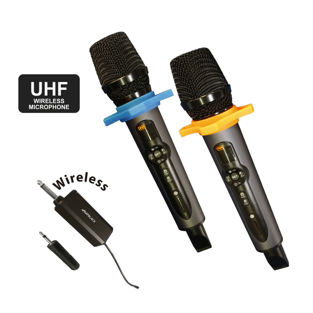 Imagen 2 del producto Micrófono inalámbrico con receptor, recargable Batblack
