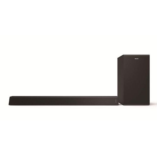 Barra de sonido Philips TAB7305 potencia 300W, Dolby audio, 2.1 canales, subwoofer inalámbrico, bluetooth, HDMI ARC