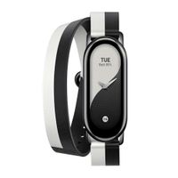 Correa de cuero Xiaomi para Band 8, blanco y negro