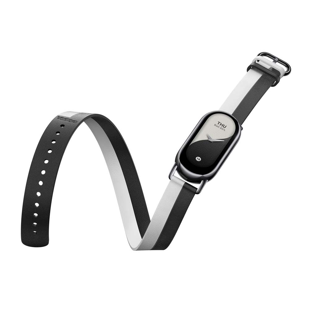 Imagen 2 del producto Correa de cuero Xiaomi para Band 8, blanco y negro