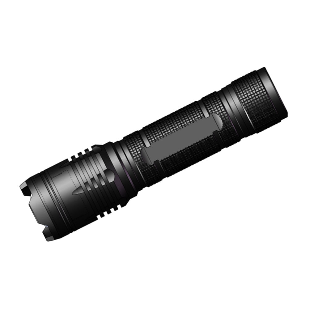 Linterna led de aluminio Roadtrip VL-3471 a pilas, 2200 lúmenes, negro
