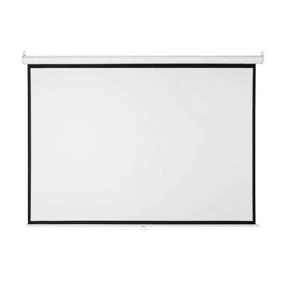 Ecran pantalla para proyector 100" manual retráctil, blanco mate