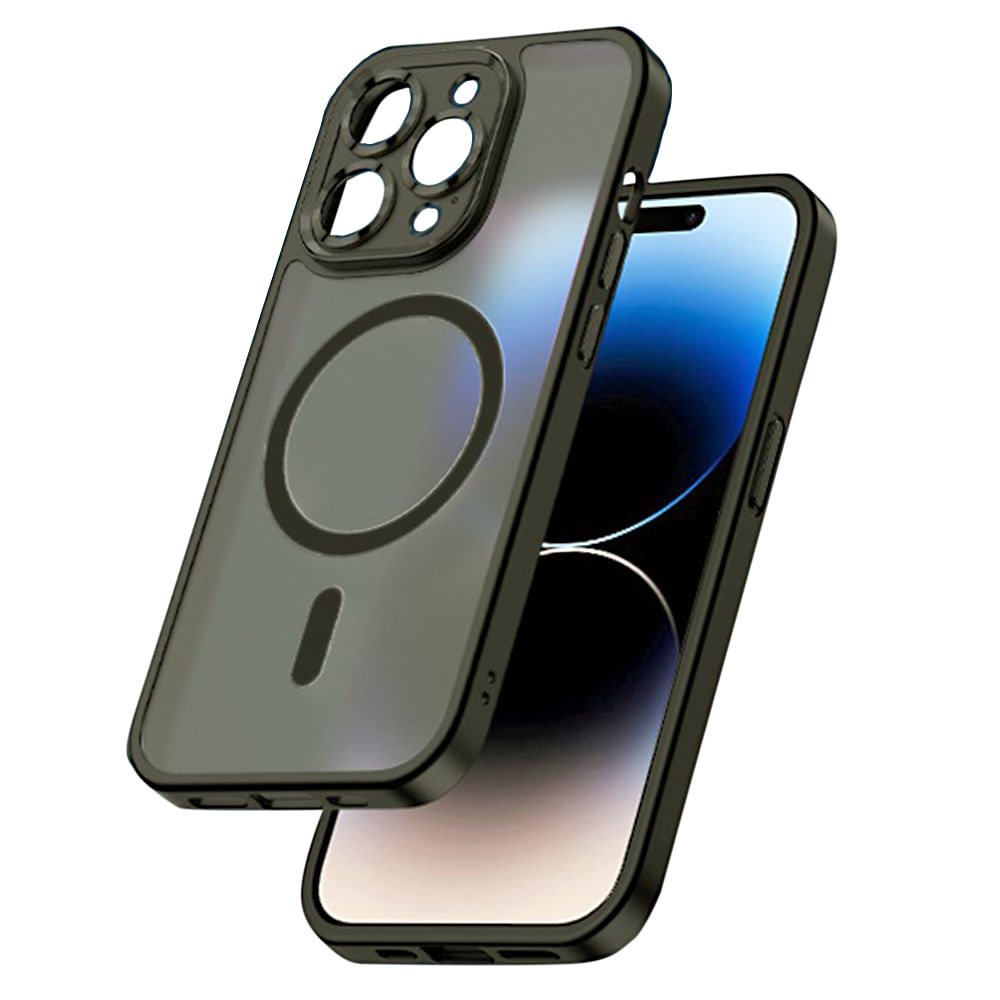 Case para iPhone 13 Pro Max con MagSafe para carga inalámbrica, para accesorios magnéticos, TPU rígido, negro